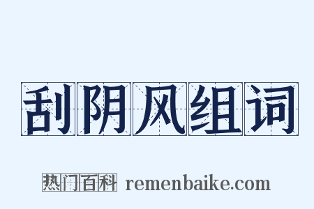 刮阴风组词是什么意思的图片